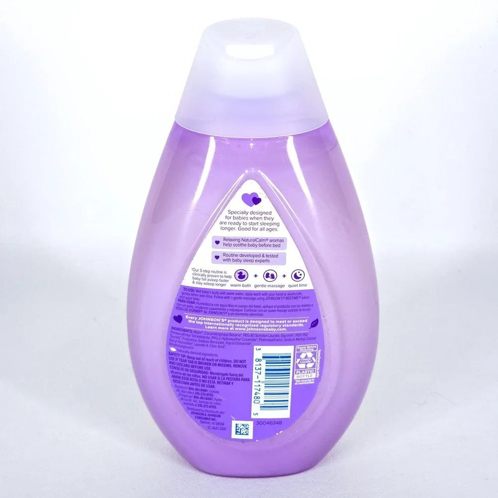 Johnsons Bedtime Wash 13.6oz Moisture Baby Bath Lavender Paraben Free No Dyes